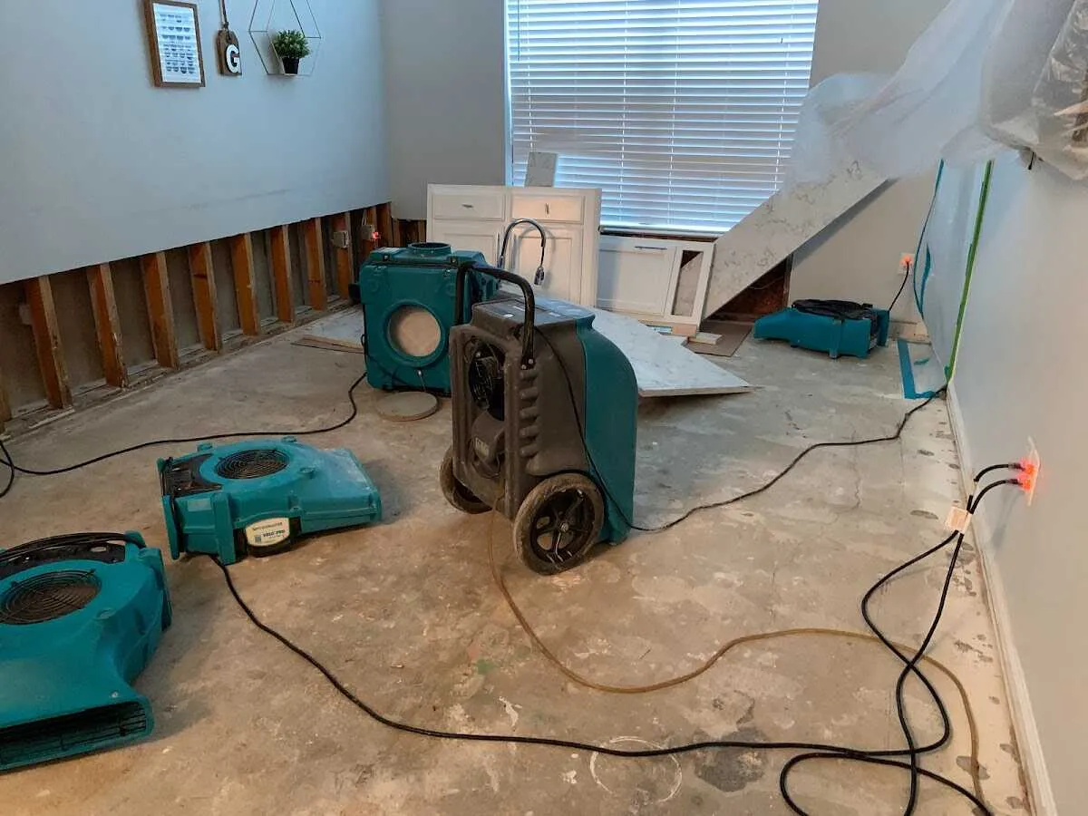 Dehumidifier in flood-cut room for Water Extraction & Removal in Arkadelphia